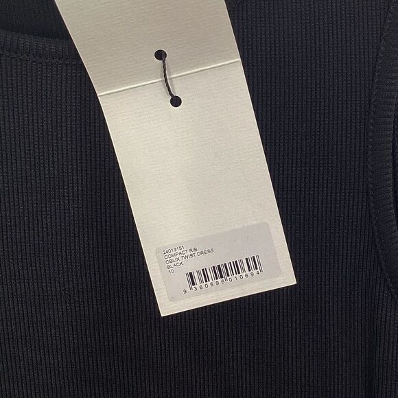 CHRISTOPHER ESBER NWT Size AU 10 US M Black Oblix Maxi Dress Cut Out Rib Knit - Picture 7 of 16